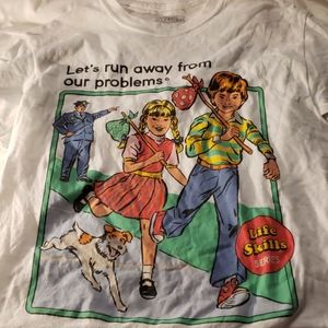"Let's run away from our problems" tshirt